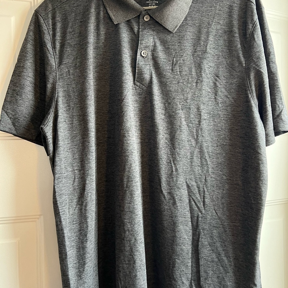 Men's Gray Polo Shirt Algo Brand
